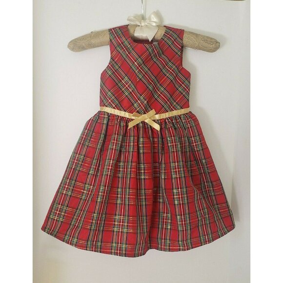 Speechless Kids Red Plaid Holiday Christmas Dress - Picture 1 of 9